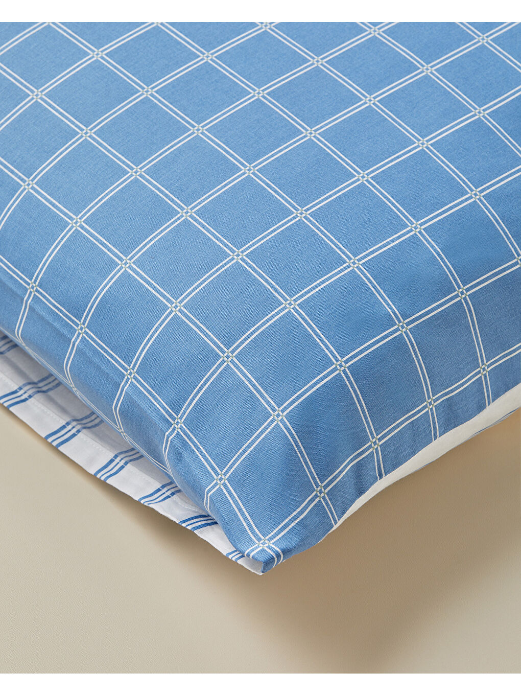 Plaid Zone Pamuklu 2'li Yastık Kılıfı 50x70 cm Mavi-3