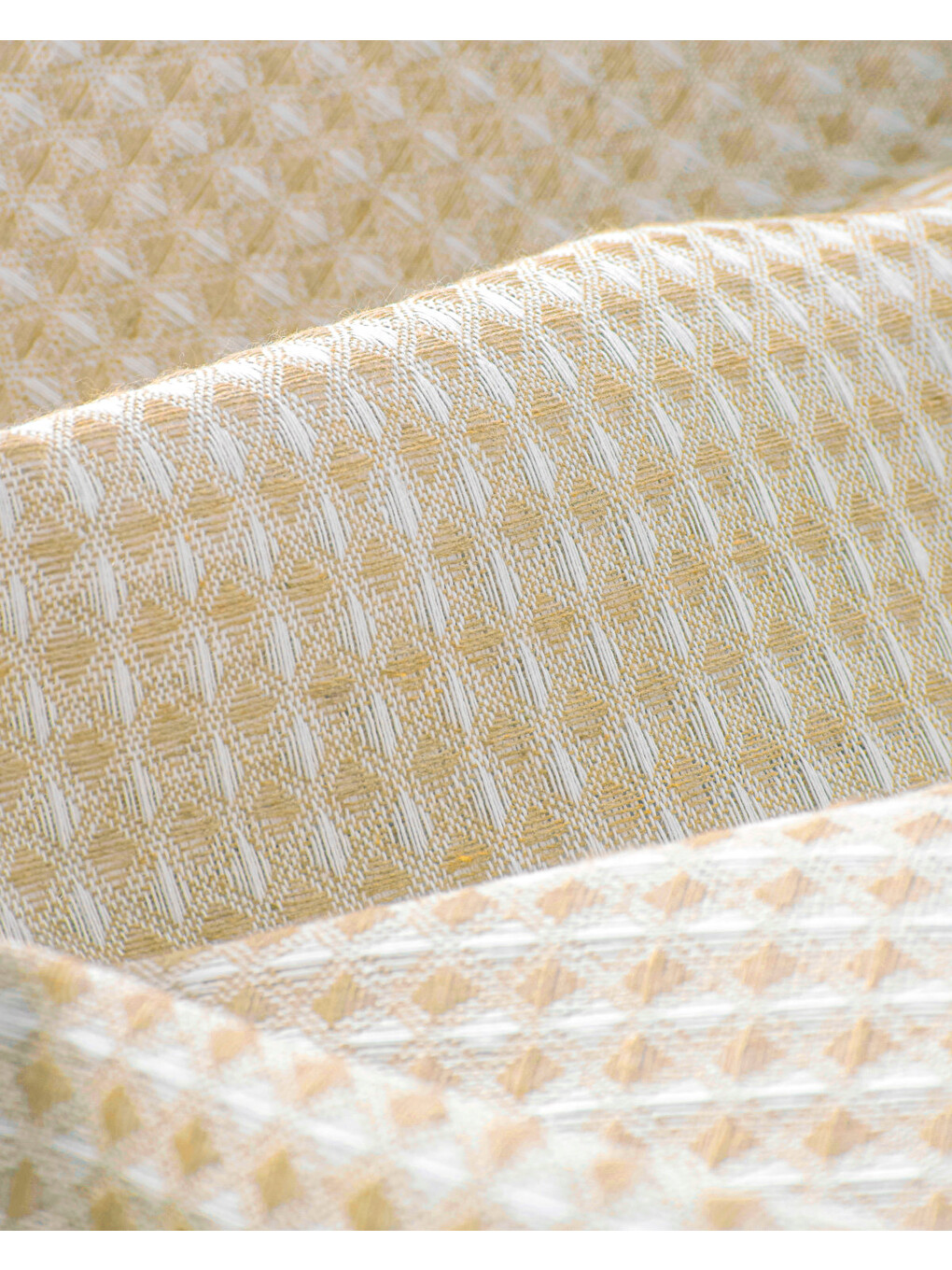 Modern Grid Tek Kişilik Pike 150x220 Cm Sarı-4