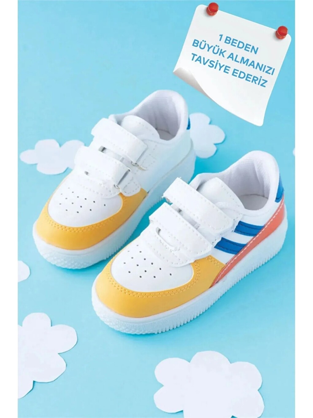 Beyaz Kids Unisex Bebek Çocuk Spor Ayakkabı Sneakers Okul Ayakkabısı-1