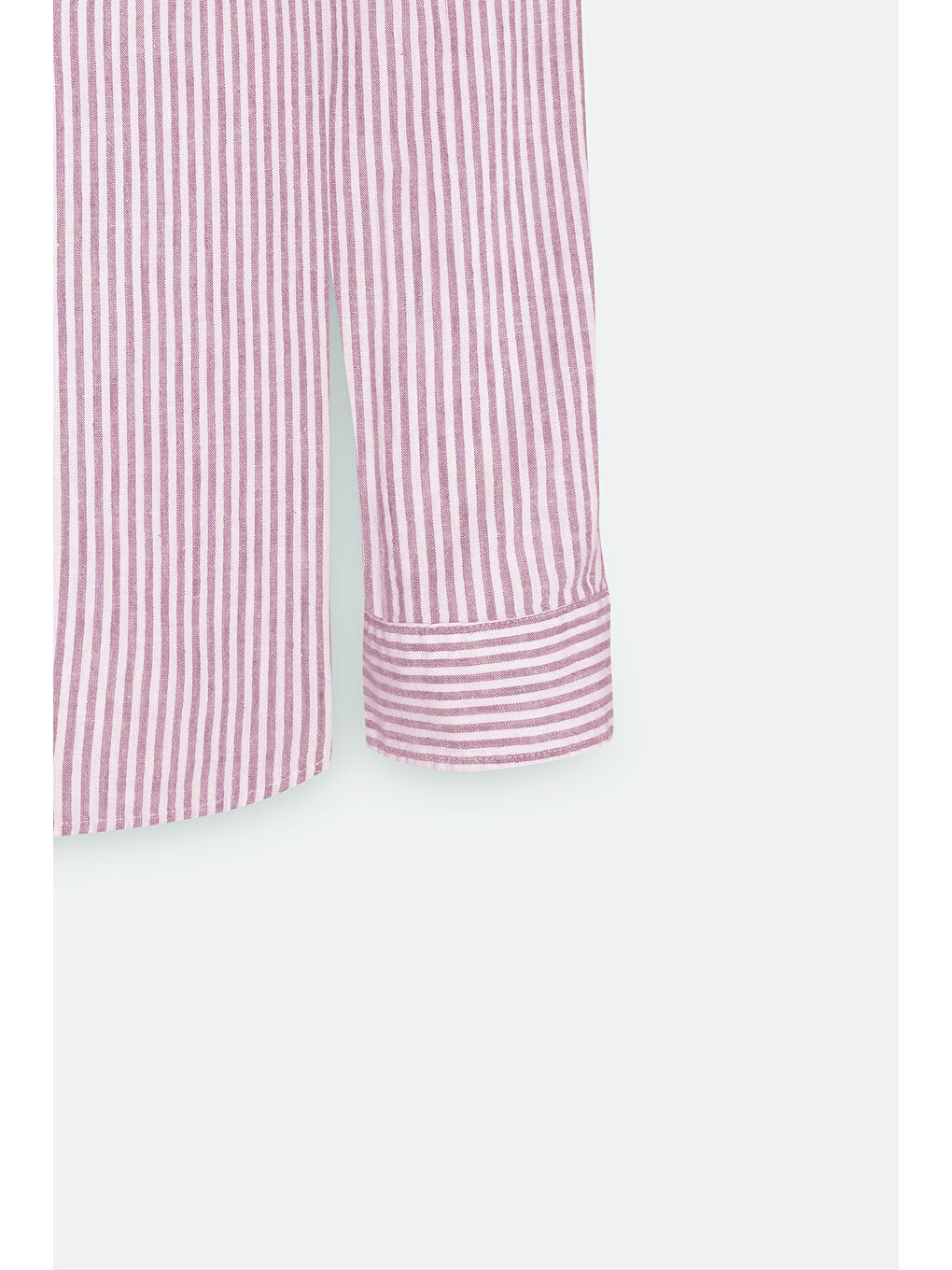 Beyaz Erkek MERCAN BEYAZ Keten Comfort Fit Rahat Kesim Klasik Yaka Çizgili Gömlek-9