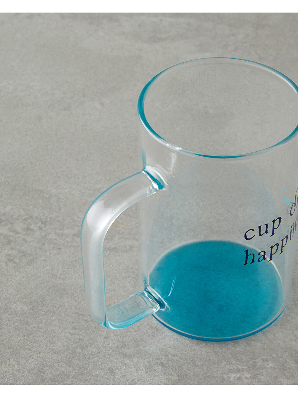 Cup of Happiness Cam Kupa 270 ml Mavi-2