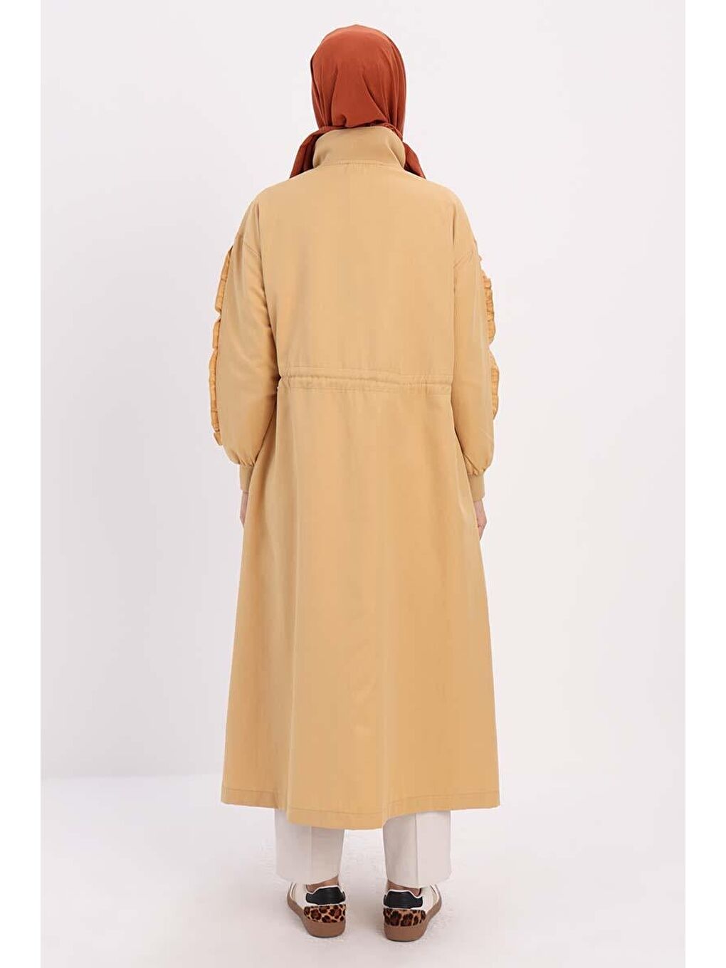 Sarı-Büzgülü Fermuarlı Kap-3