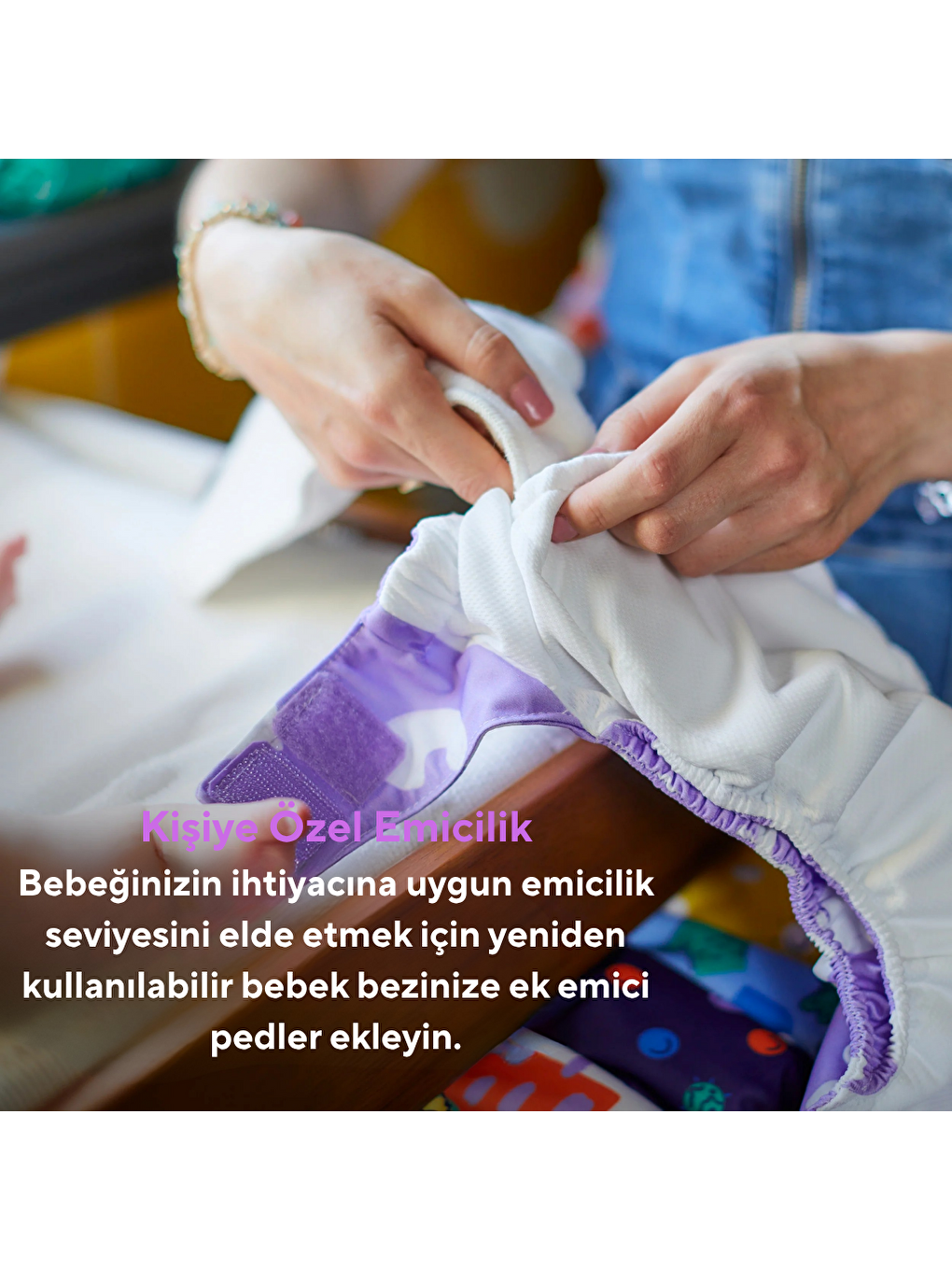 Yıkanabilir Bebek Bezi Yedek Emici Takviye Pedi Booster 3'lü Paket-6