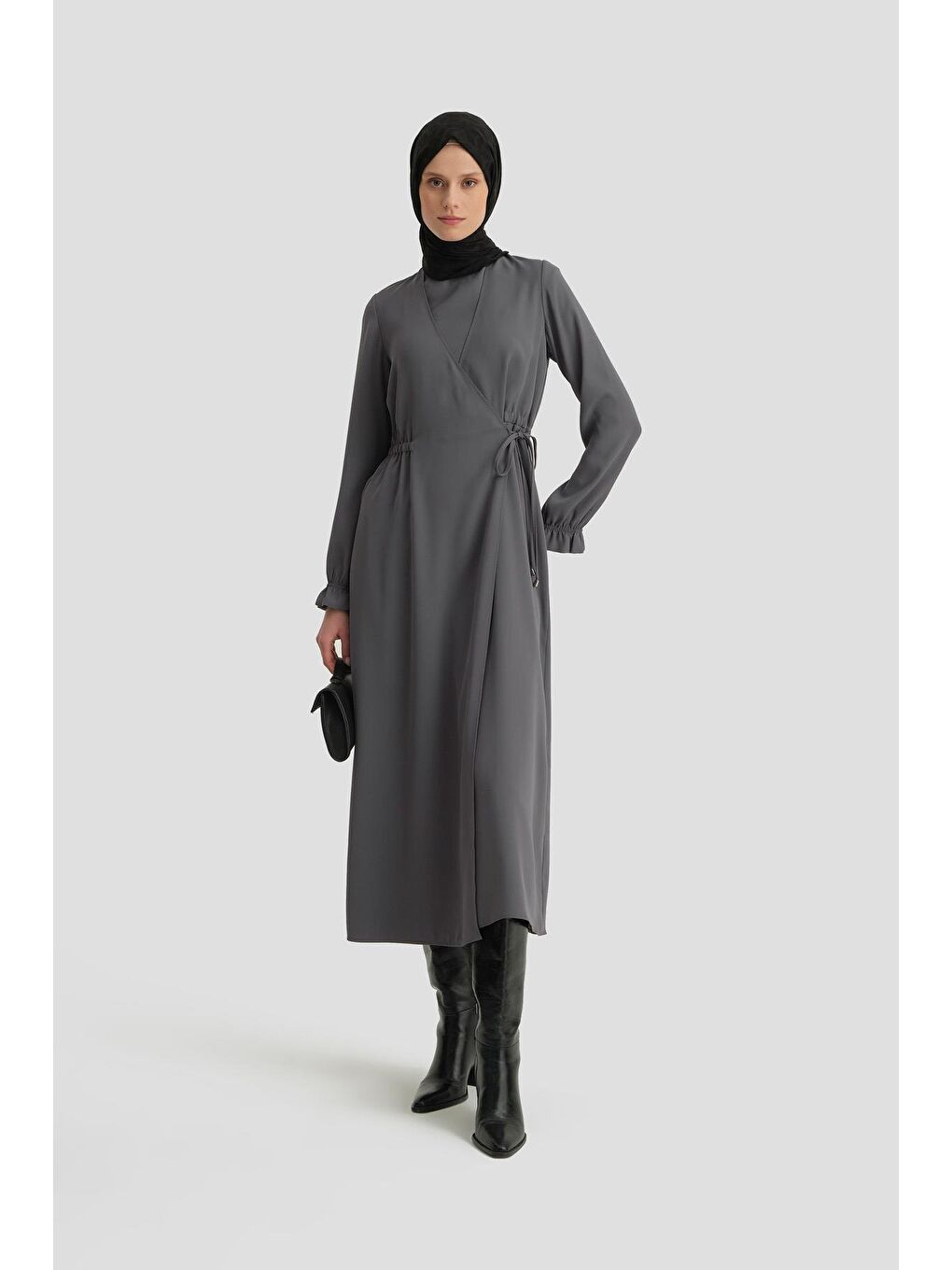 Gri Anvelop Elbise Ort9230 Antrasit