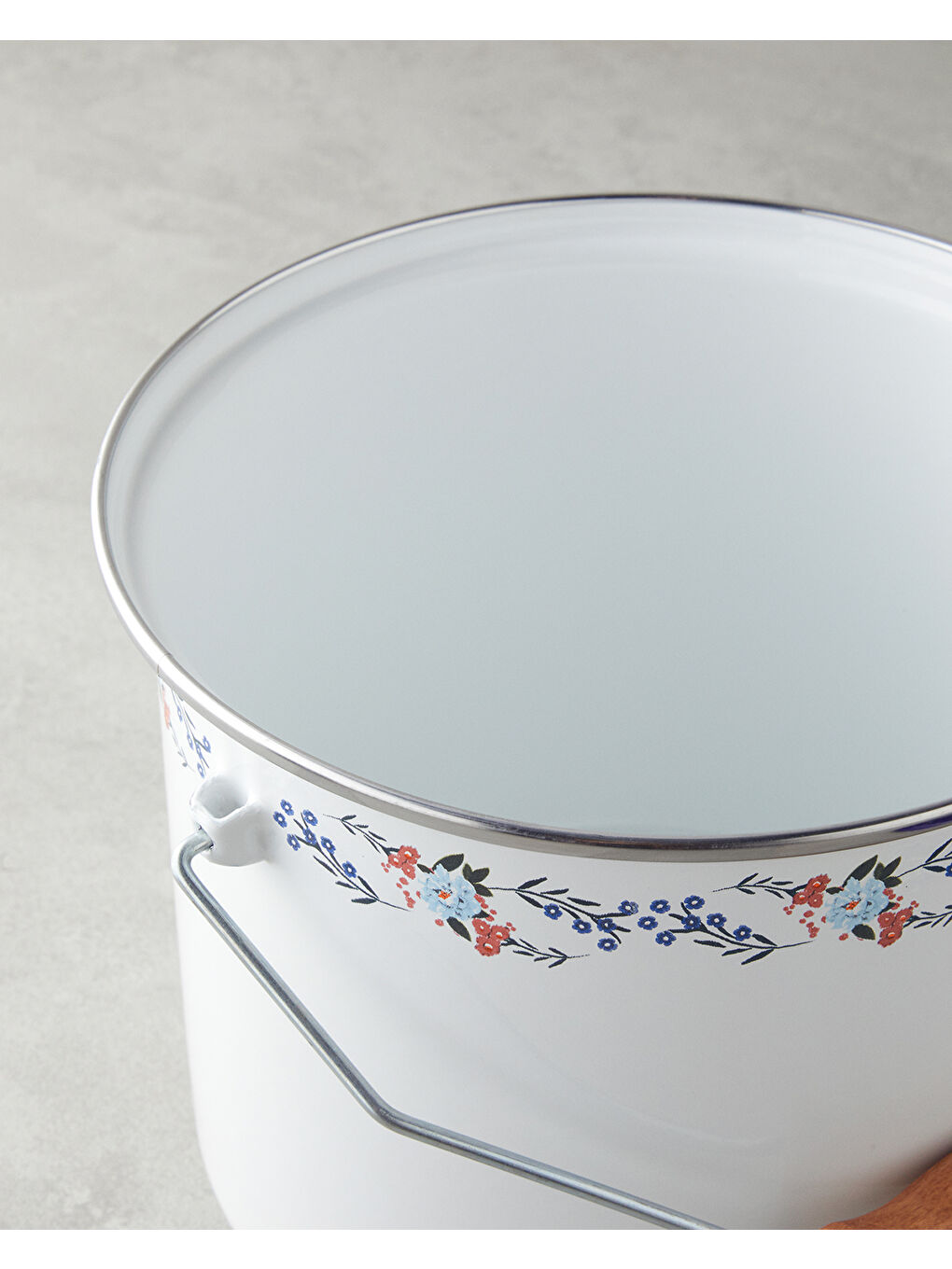 Azure Bloom Emaye Bakraç 20 cm Beyaz-2