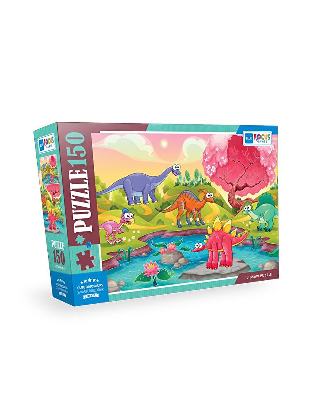 Blue Focus Karışık 150 Parça Puzzle - Sevimli Dinozorlar (Cute Dinosaurs) - 1