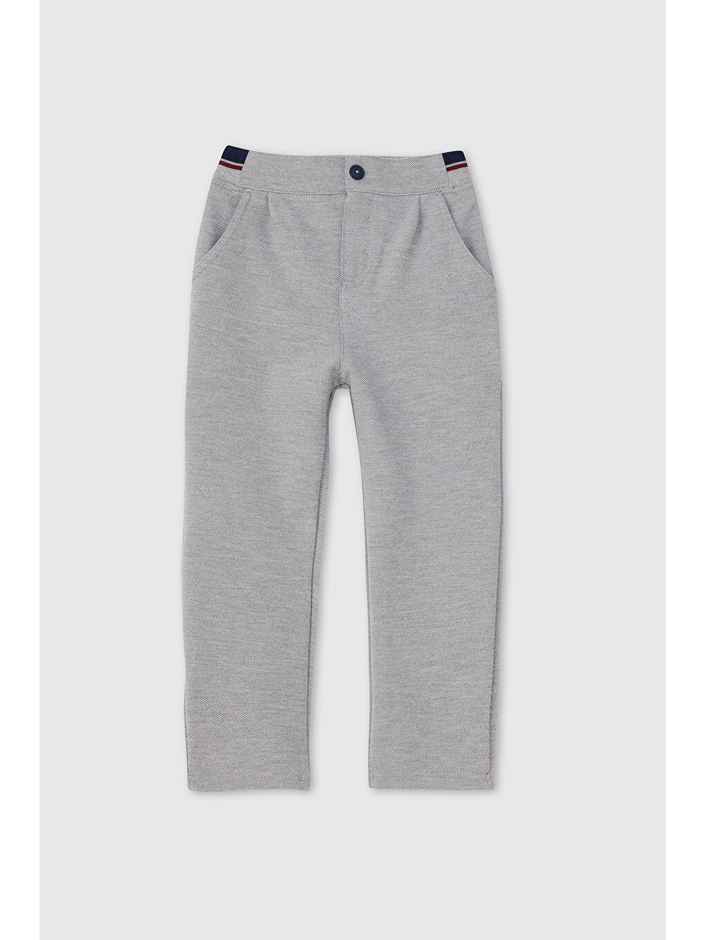 Erkek Bebek Düğmeli Örme Gri Pantolon