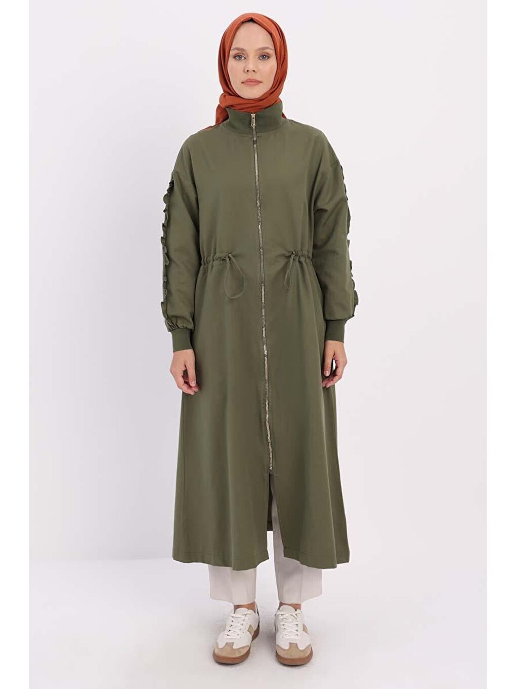 Haki-Büzgülü Fermuarlı Kap-1