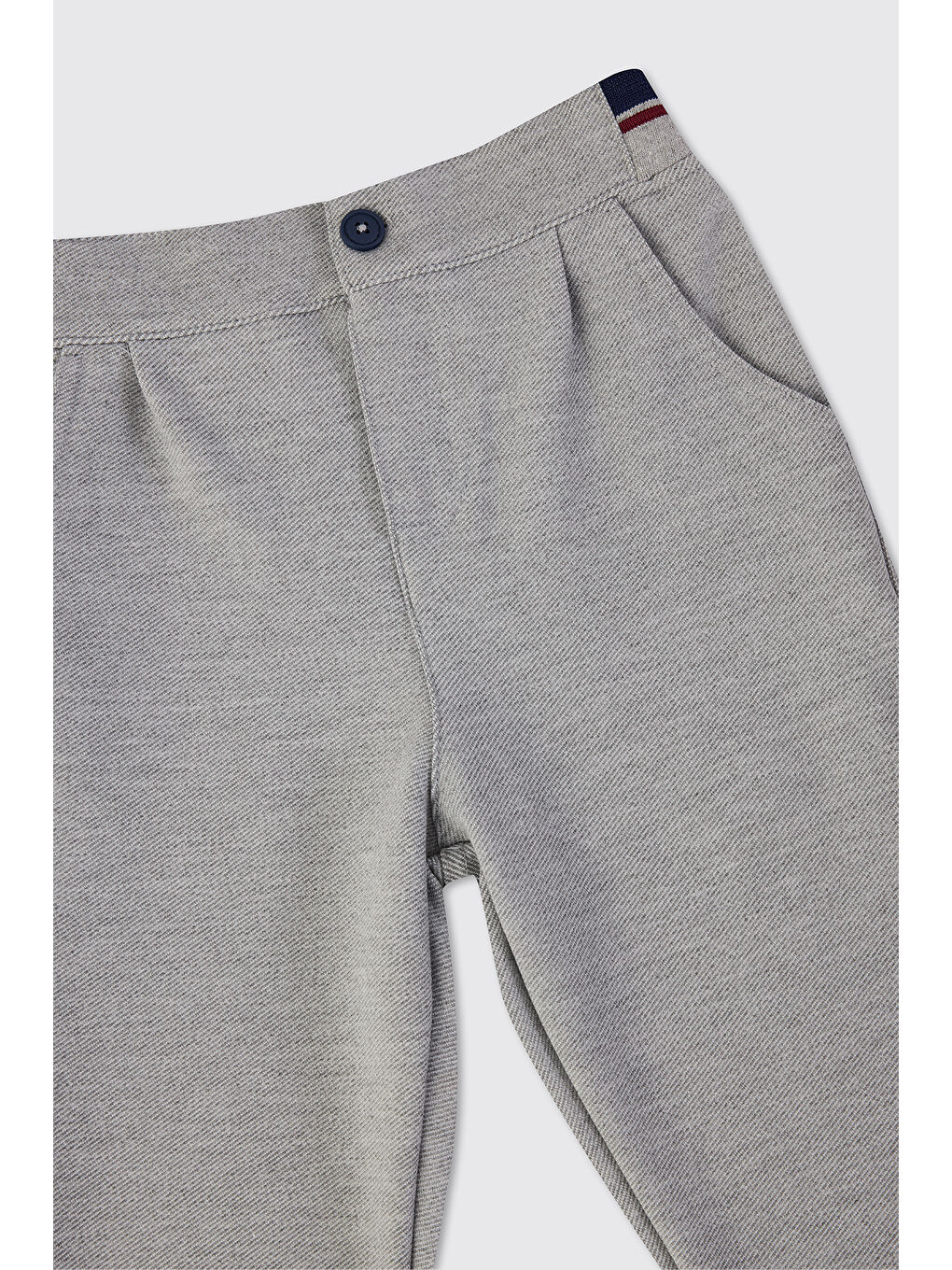 Erkek Bebek Düğmeli Örme Gri Pantolon-2