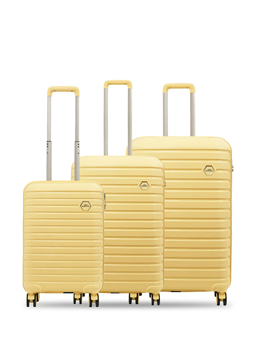 Sarı Line Style 3'lü Set Valiz 10663
