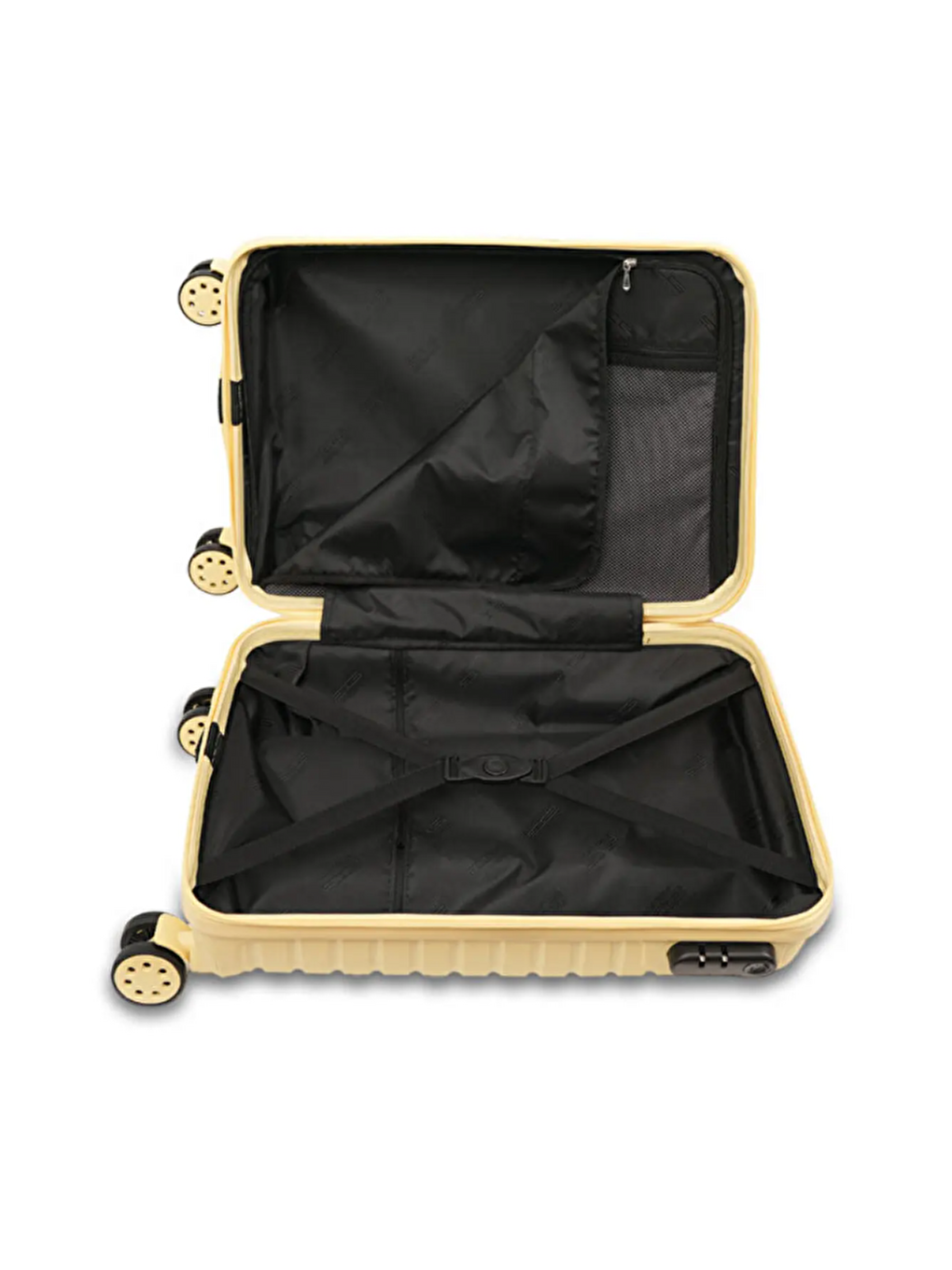 Sarı Line Style 3'lü Set Valiz 10663-4