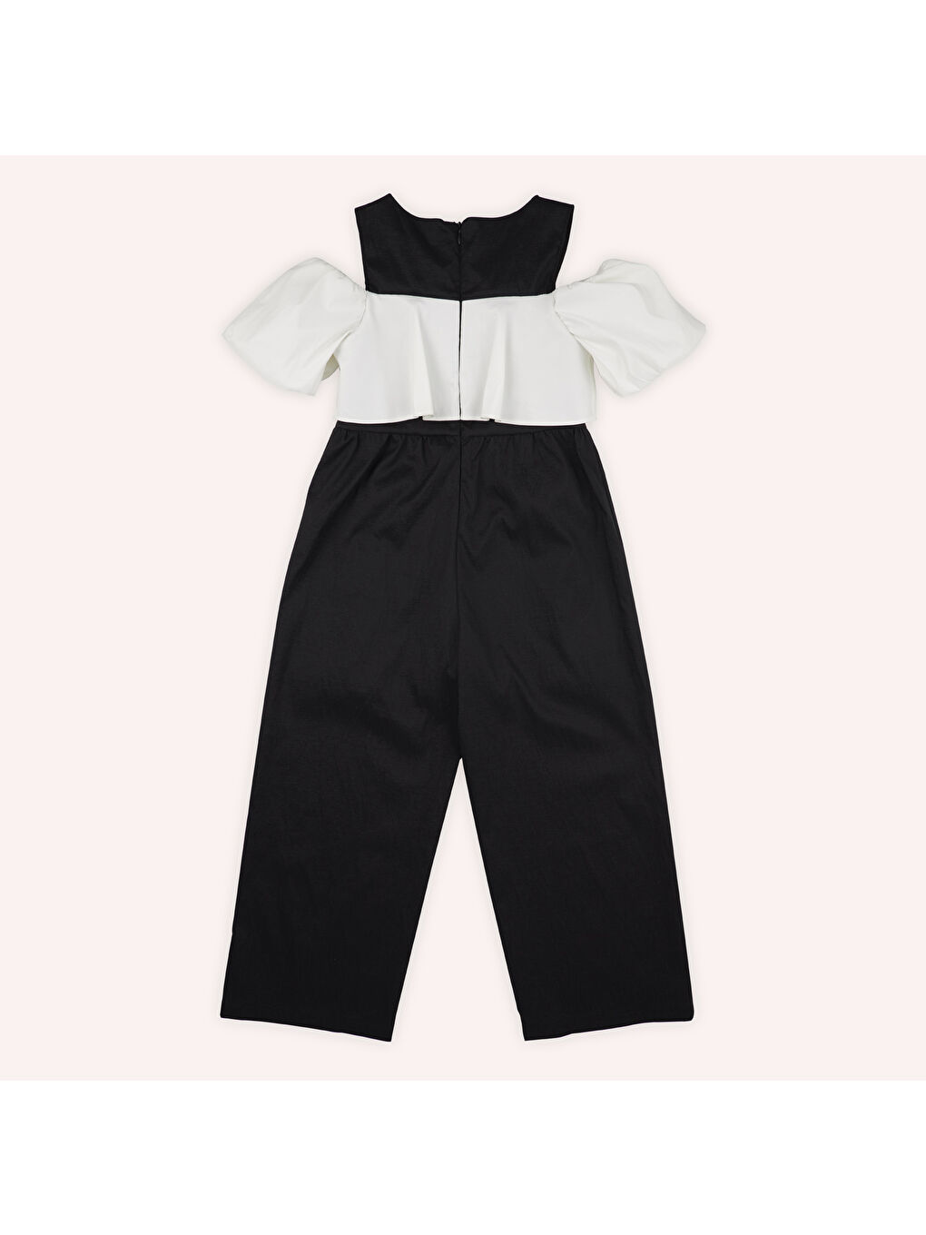 Siyah Kız Çocuk Fiyonk Detaylı Salopet-3