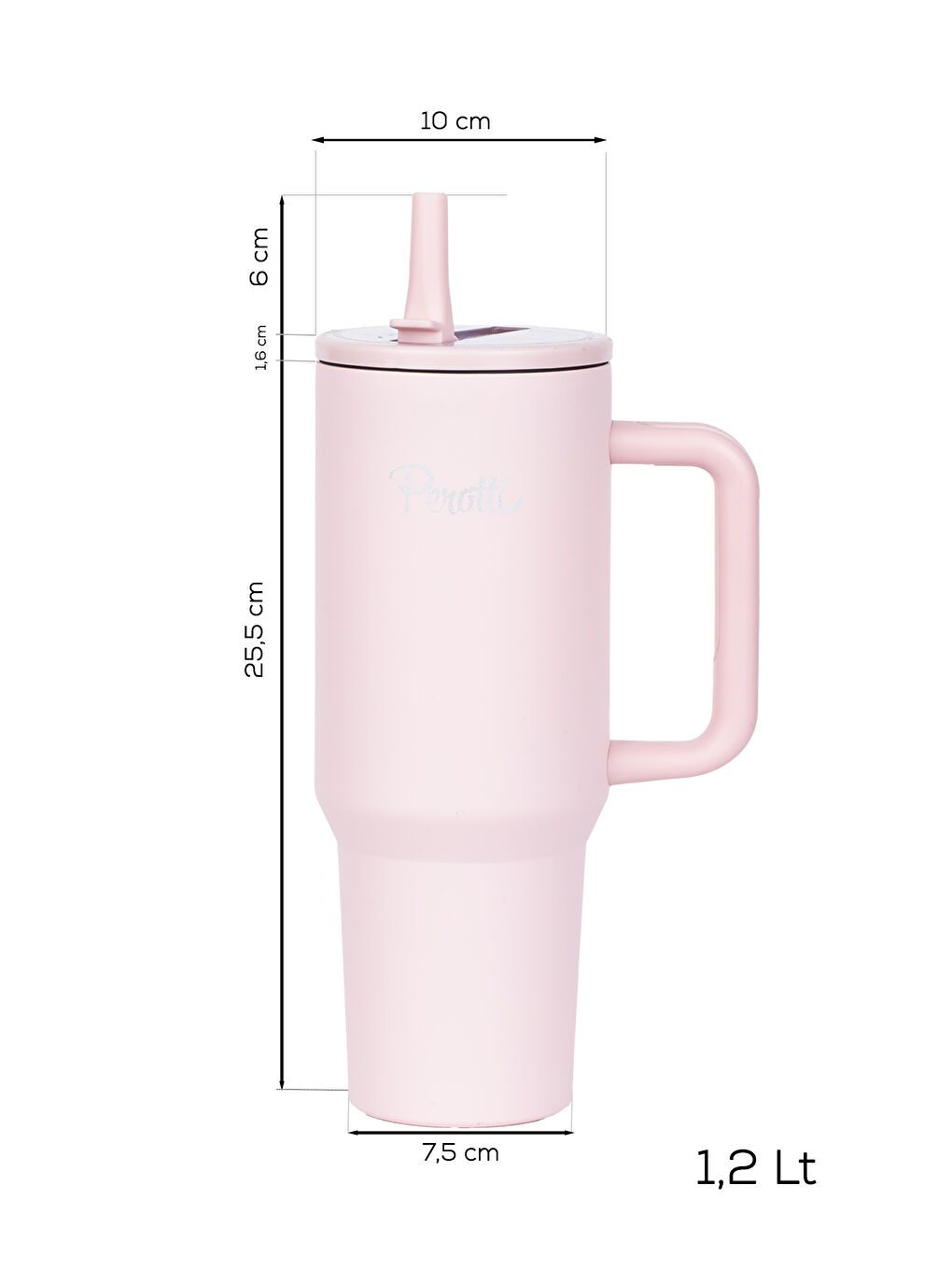 17238-2 Colte V2 Paslanmaz Çelik Sporcu Termos Bardak Matara Pembe 1,2 Lt-3