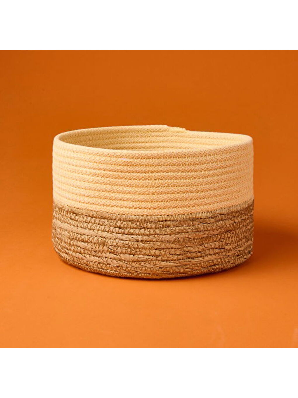 Sun Madness Büyük Dekoratif Sepet - Bej / Kahverengi - 22x12 cm