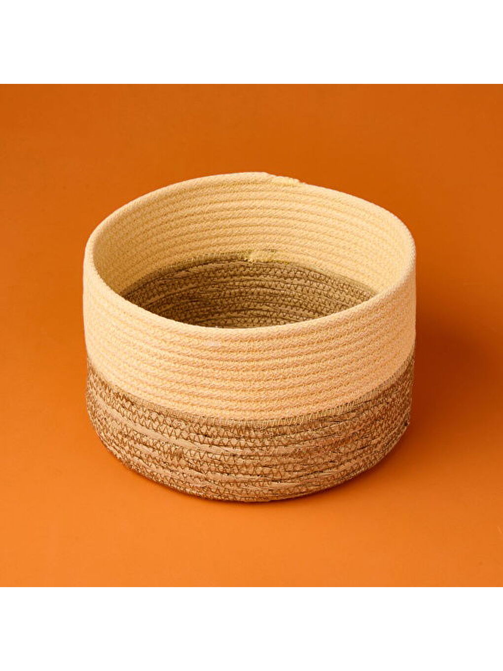 Sun Madness Büyük Dekoratif Sepet - Bej / Kahverengi - 22x12 cm-1