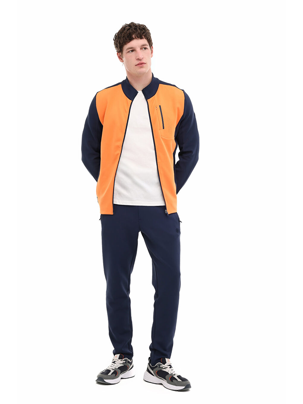 ML BANGU 18CD-ELG2-12 5PR Turuncu Erkek Eşofman Üstü-2