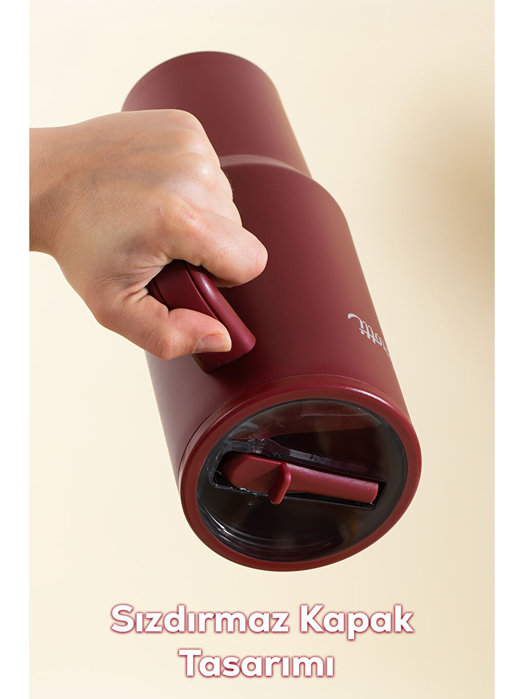 17238-1 Colte V2 Paslanmaz Çelik Sporcu Termos Bardak Matara Kırmızı 1,2 Lt-2