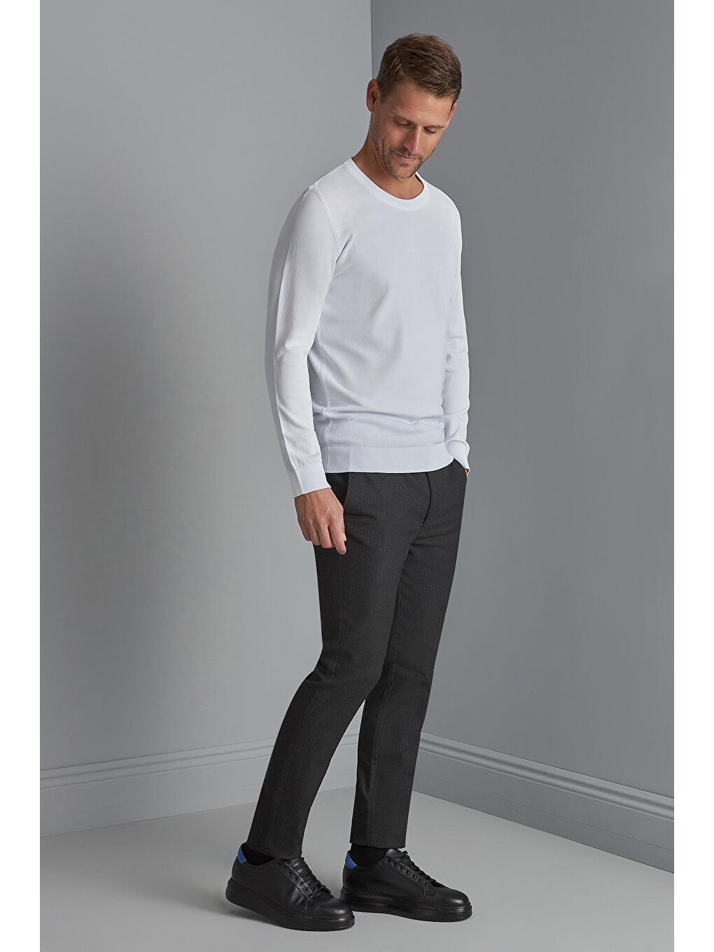 Erkek Siyah Dynamic Fit Pantolon-1