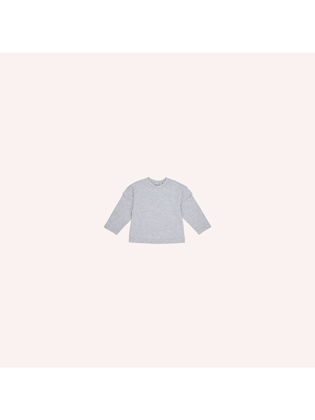 Gri Kız Çocuk Uzun Kollu Tişört-2