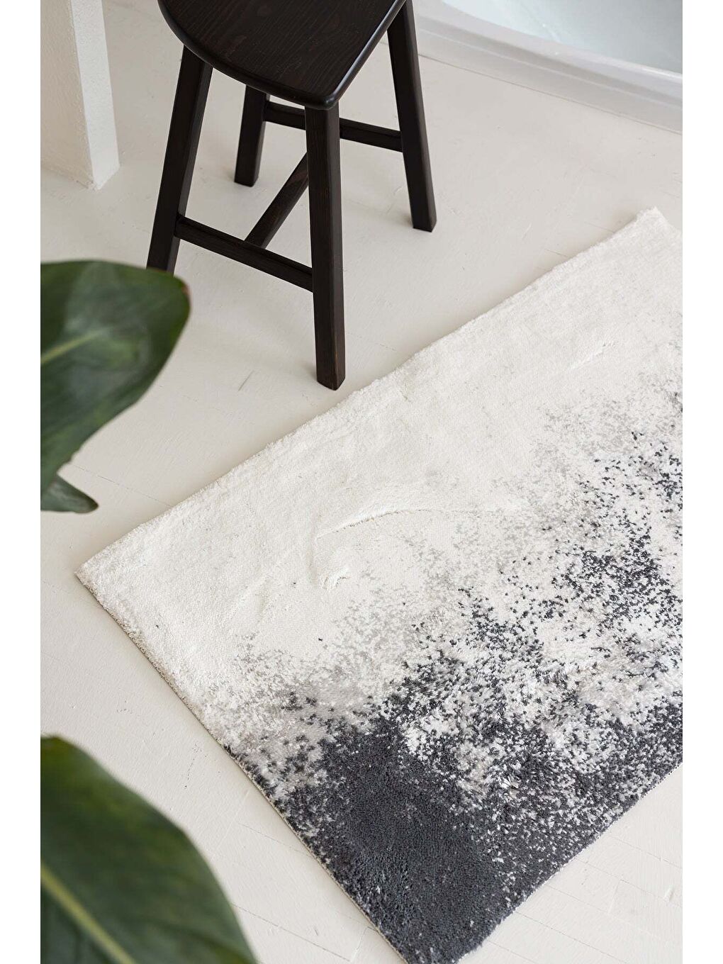 Nera Tekli Banyo Paspası 60x100 Koyu Gri-1