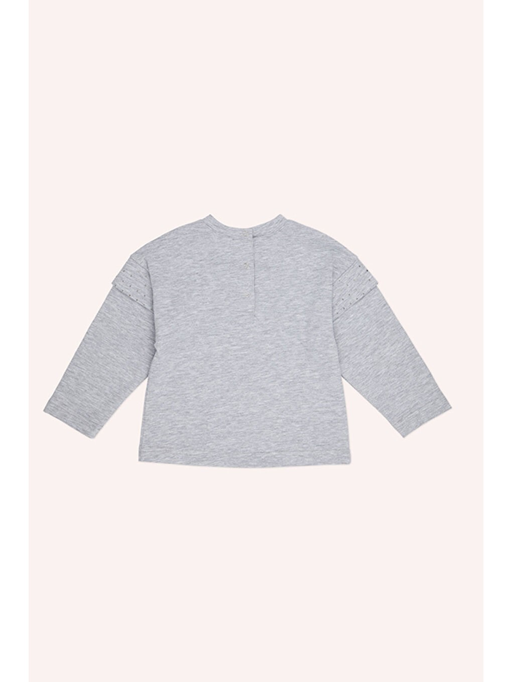 Gri Kız Çocuk Uzun Kollu Tişört-4