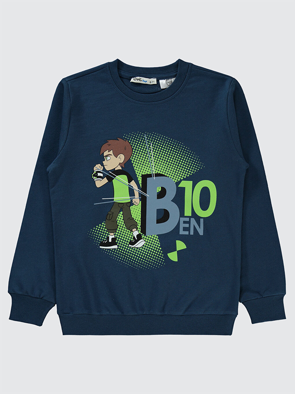 Ben10 Erkek Çocuk Sweatshirt 6-9 Yaş Soft Lacivert