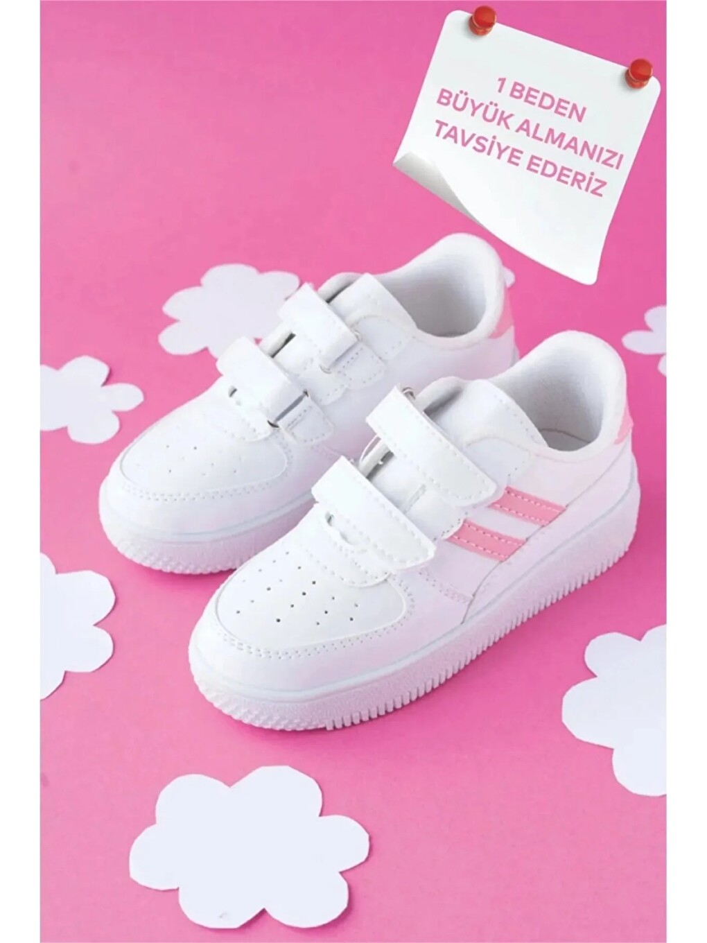 Beyaz Kids Unisex Bebek Çocuk Spor Ayakkabı Sneakers Okul Ayakkabısı-1