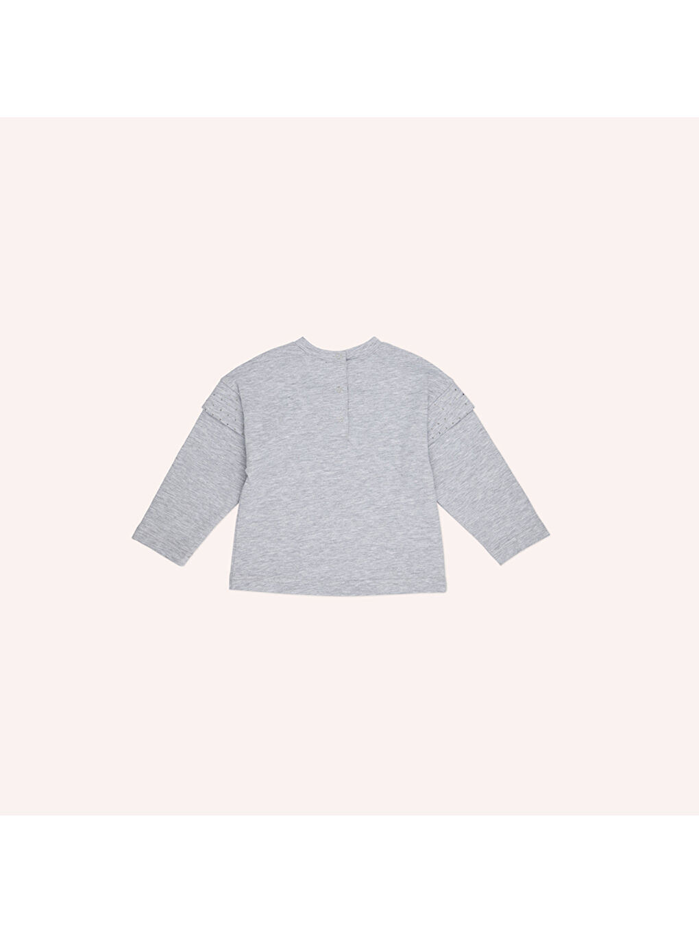 Gri Kız Çocuk Uzun Kollu Tişört-5
