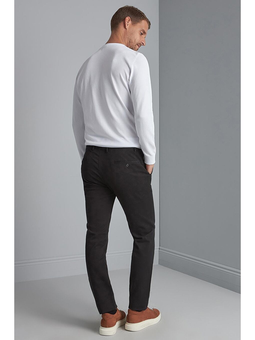 Erkek Siyah Dynamic Fit Pantolon-2