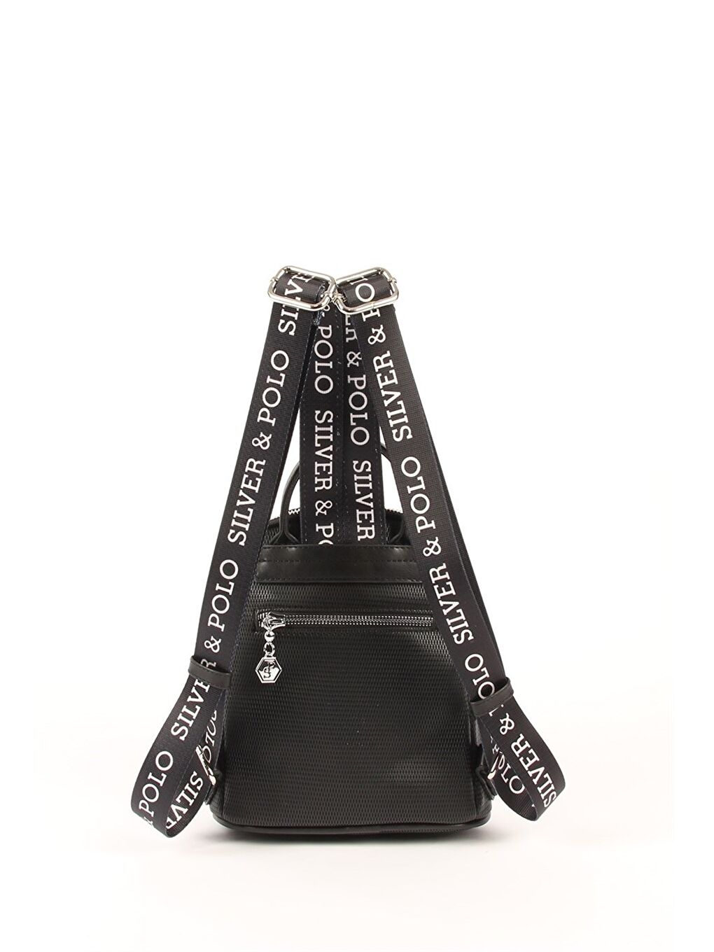 Siyah Kadın 983-34725 SILVER POLO SIRT ÇANTASI M86 SİYAH-MAT SİYAH-2