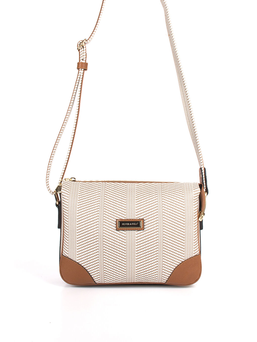 Bej Kadın Çapraz Çanta 784-33917 SILVER POLO ÇAPRAZ BAYAN ÇANTASI M132 BEJ-MAT TABA