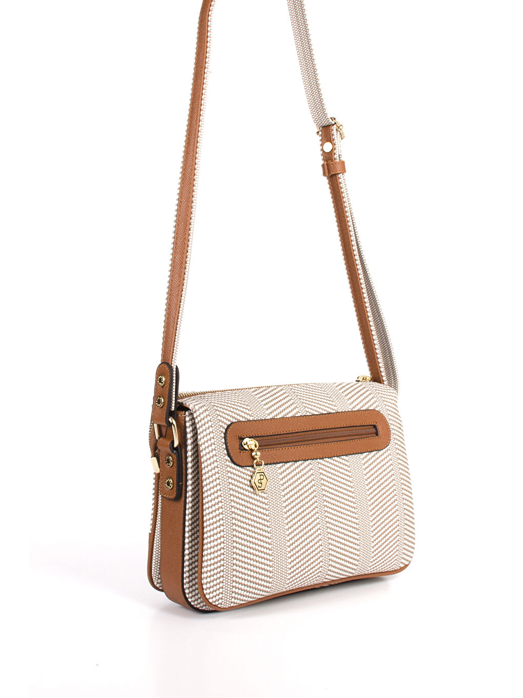 Bej Kadın Çapraz Çanta 784-33917 SILVER POLO ÇAPRAZ BAYAN ÇANTASI M132 BEJ-MAT TABA-2