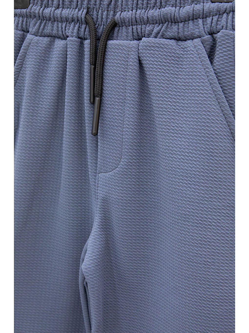 İndigo Beli Lastikli Ponpon Kumaş Basic Erkek Çocuk Şort 21169-1