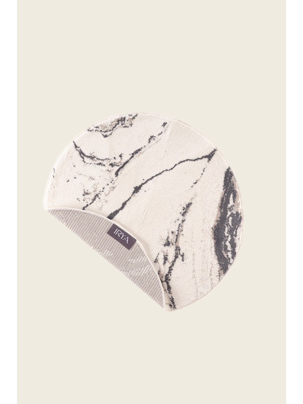 Marmera Yuvarlak Banyo Paspası 70x70 Koyu Gri-1