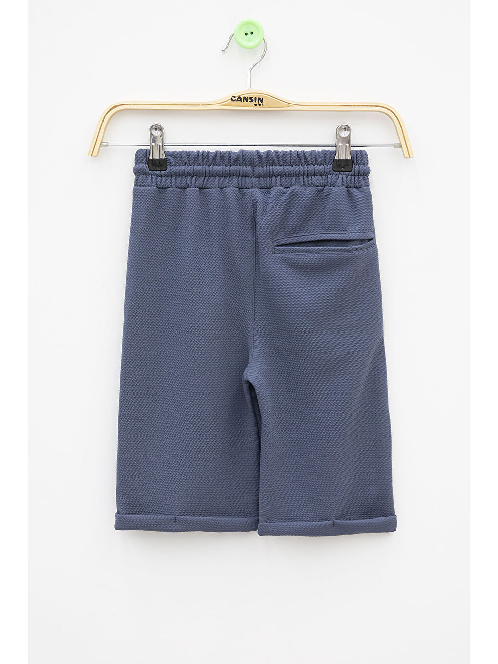İndigo Beli Lastikli Ponpon Kumaş Basic Erkek Çocuk Şort 21169-2