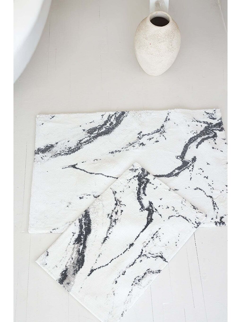 Marmera 2'li Paspası 40X60+60X90 Koyu Gri