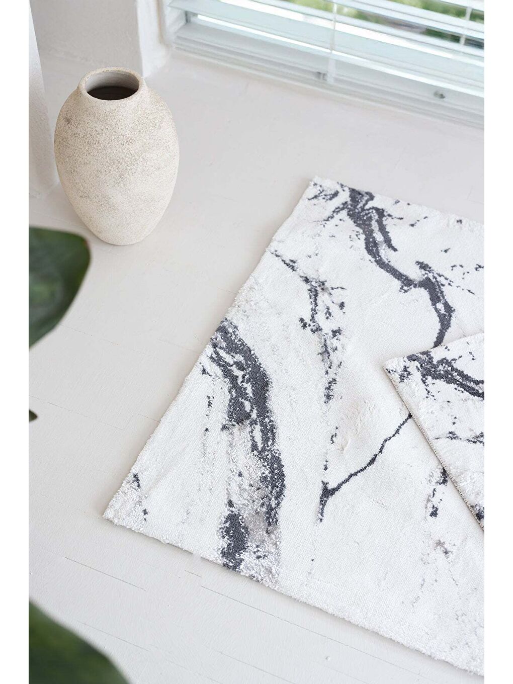 Marmera 2'li Paspası 40X60+60X90 Koyu Gri-1