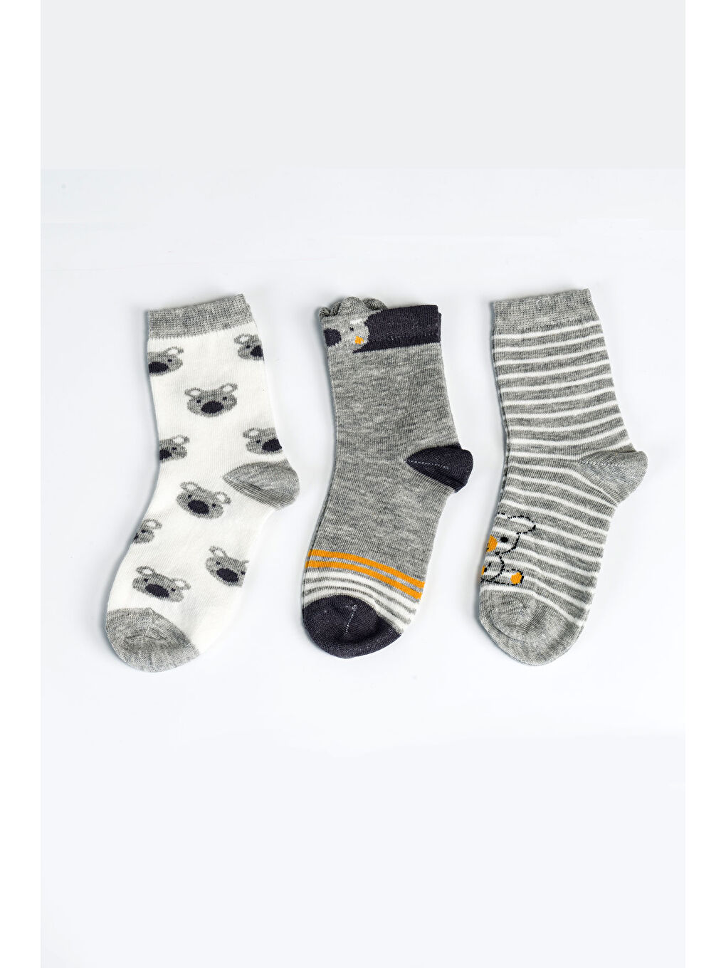 Ekru Erkek Çocuk Dikişsiz 3 'lü Soket Çorap 3 Yaş - 6 yaş