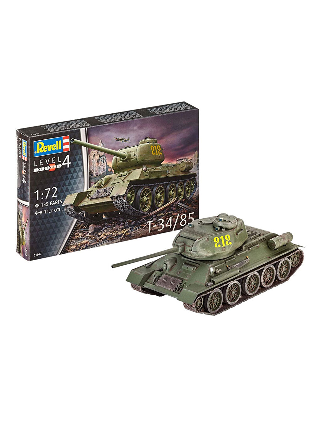 Revell Renksiz Maket Seti 1:72 T-34-85 03302