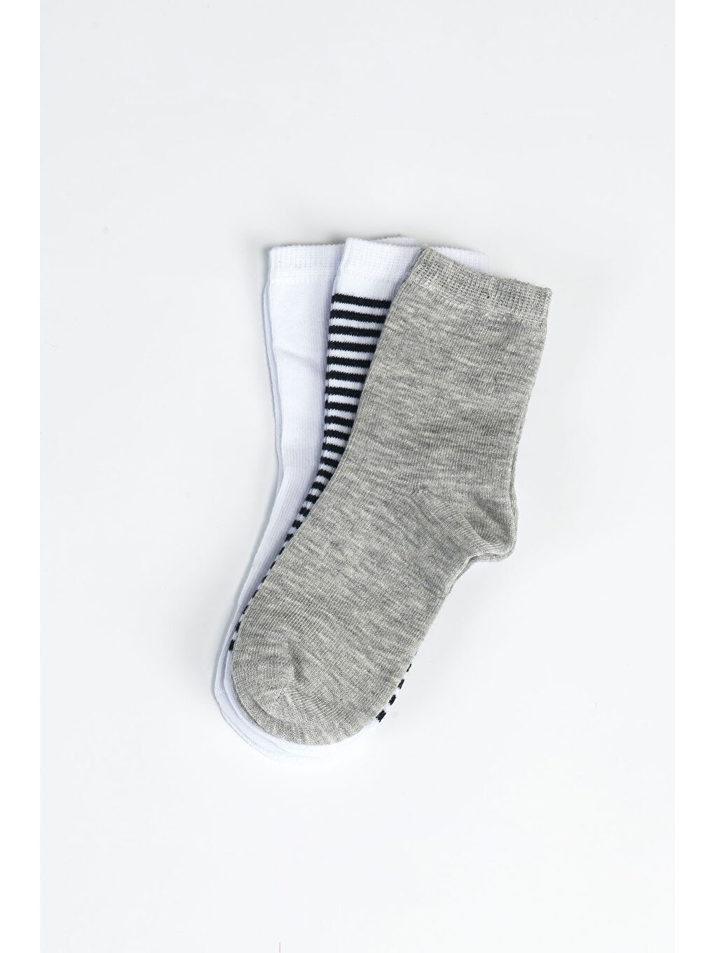 Ekru Erkek Çocuk Dikişsiz 3 'lü Soket Çorap 3 Yaş - 6 yaş-1