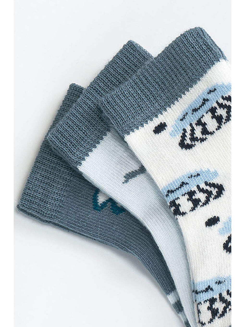 Ekru Erkek Bebek Basic Dikişsiz 3 'lü Soket Çorap 0 Ay - 36 Ay-2