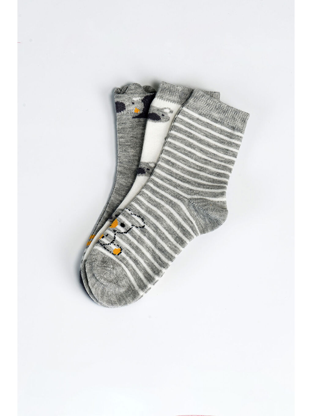 Ekru Erkek Çocuk Dikişsiz 3 'lü Soket Çorap 3 Yaş - 6 yaş-1