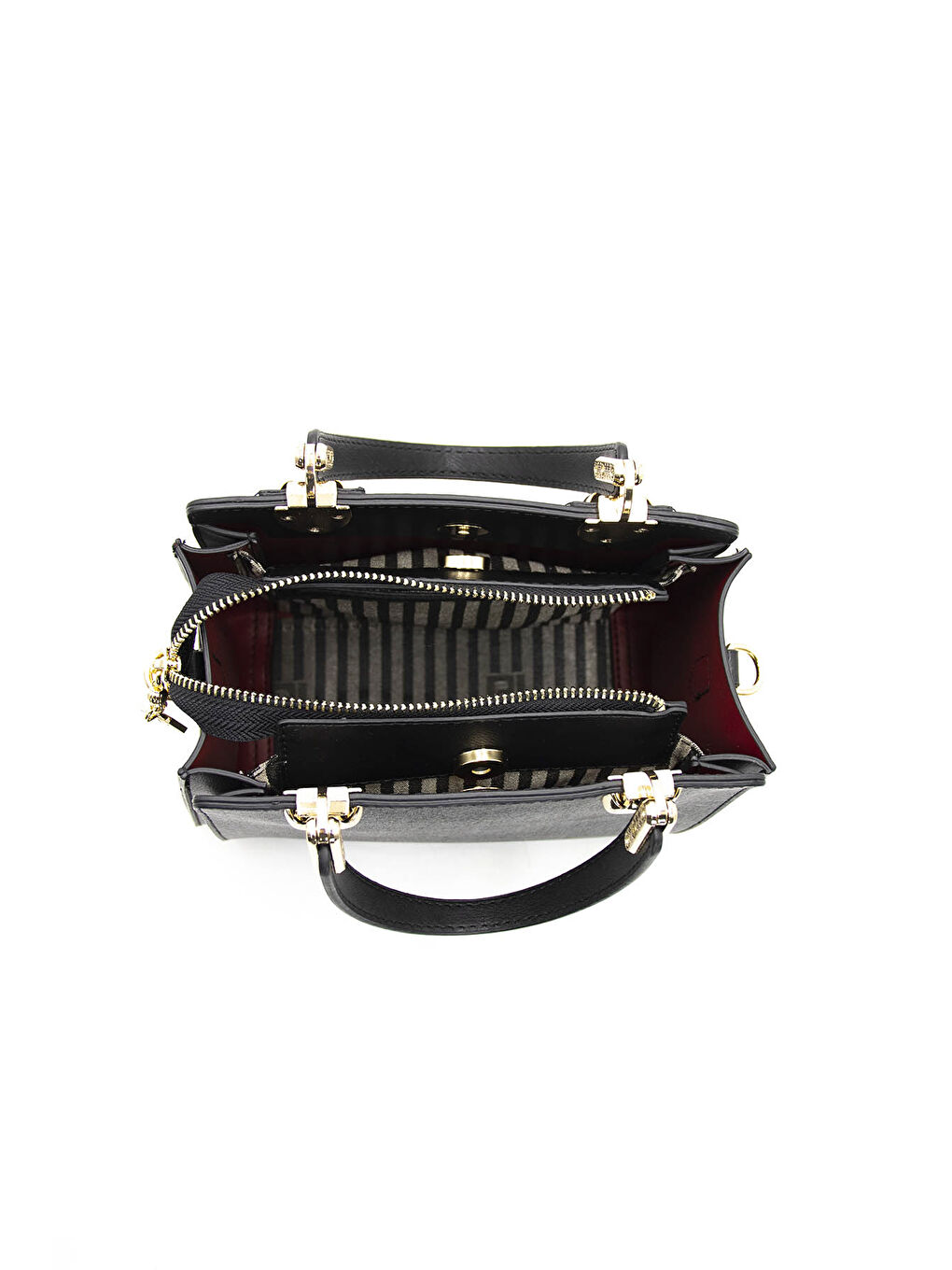 Siyah Kadın Omuz Çantası 1133-44084 BAYAN ÇANTASI M46 SİYAH-MAT SİYAH-5