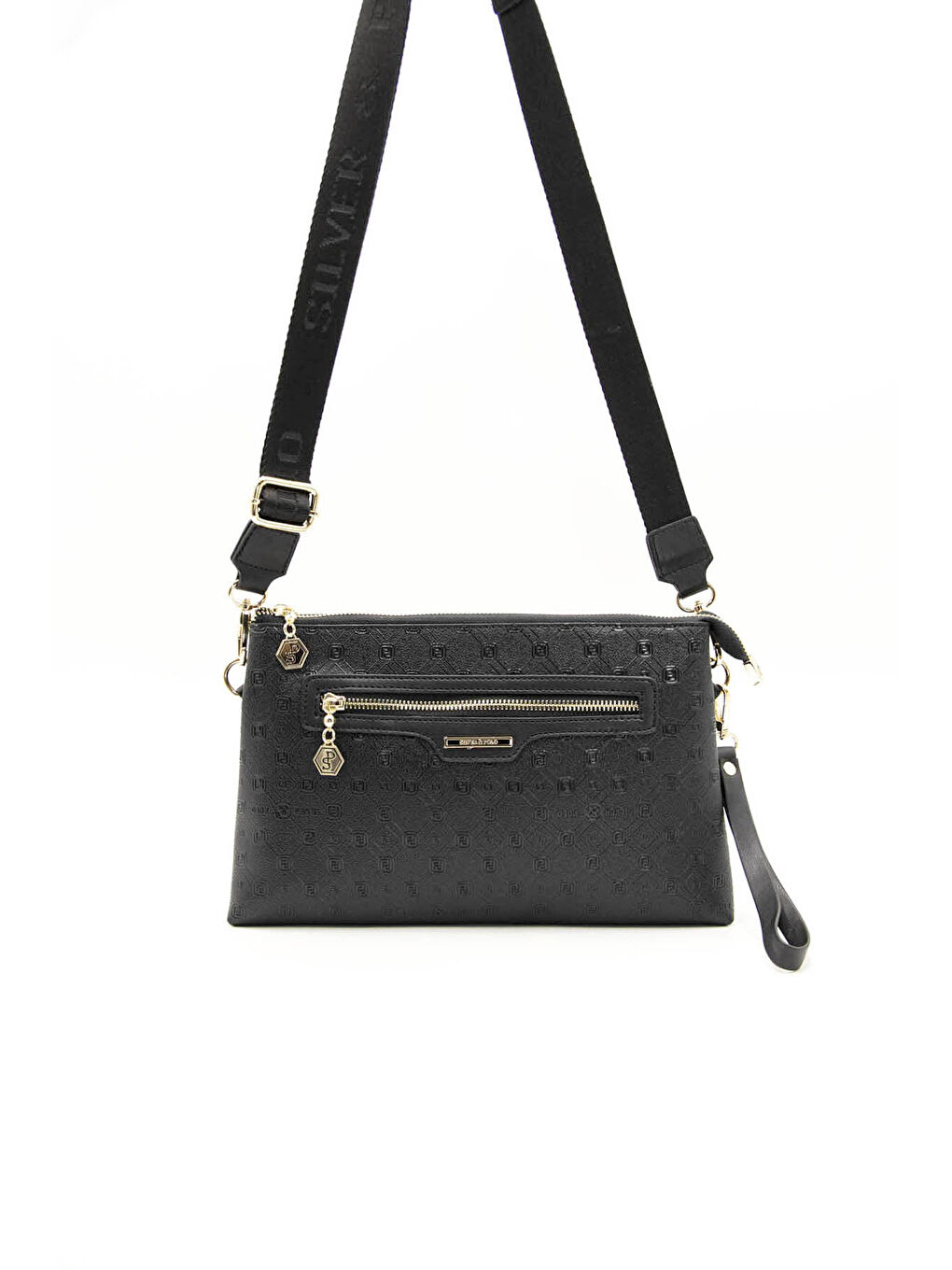 Siyah Kadın Çapraz Çanta 1129-43944 ÇAPRAZ BAYAN ÇANTASI M46 SİYAH-MAT SİYAH