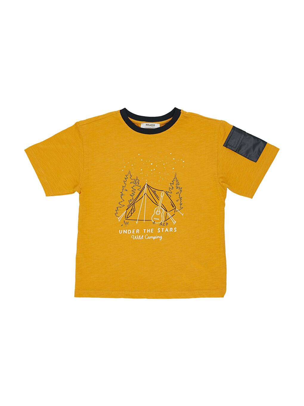 Turuncu Erkek Çocuk Baskı Detaylı Tişört