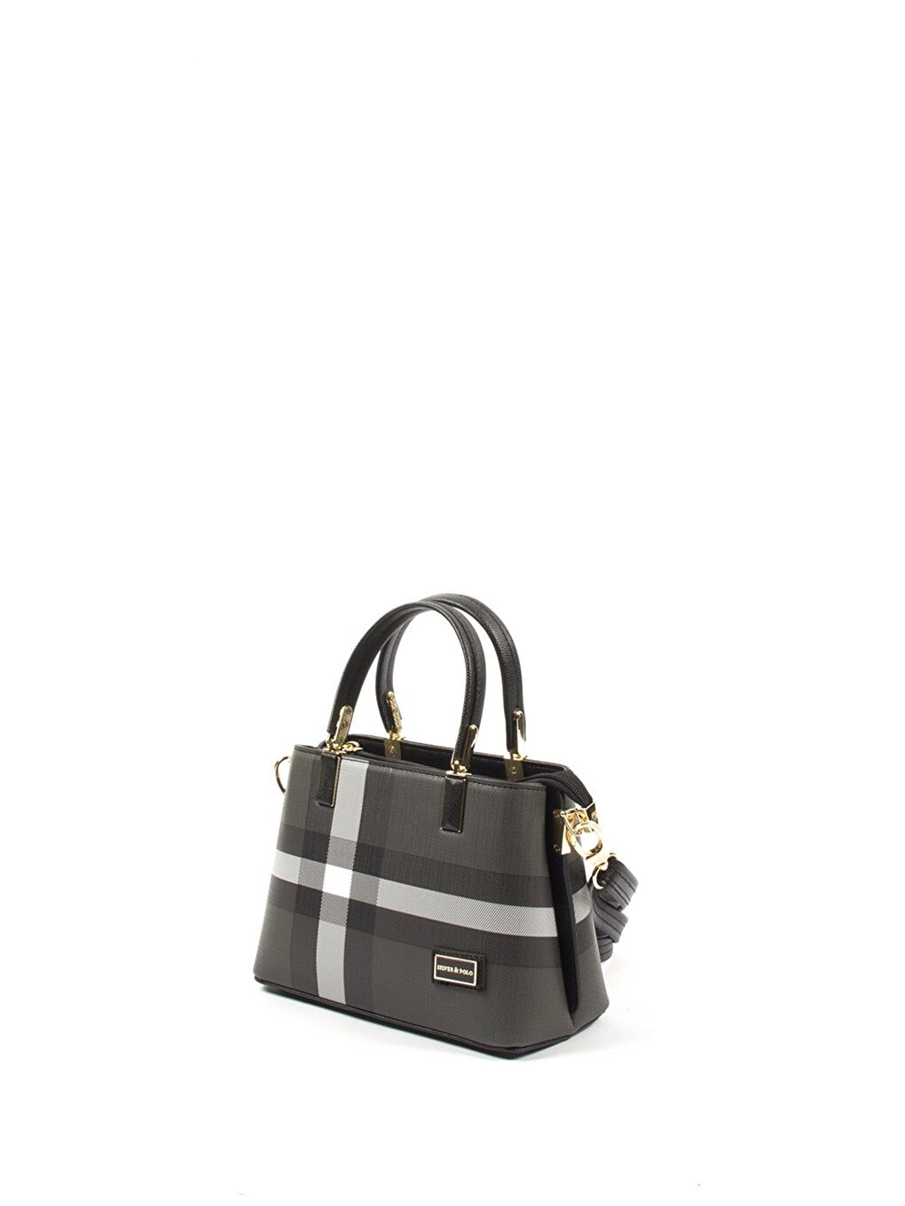 Siyah Kadın Omuz Çantası 987-34644 SILVER POLO BAYAN ÇANTASI MK129 SİYAH-MAT SİYAH-1