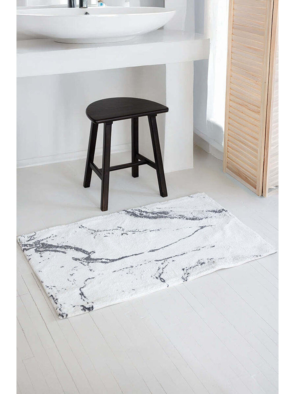 Marmera Tekli Banyo Paspası 60x100 Koyu Gri-1