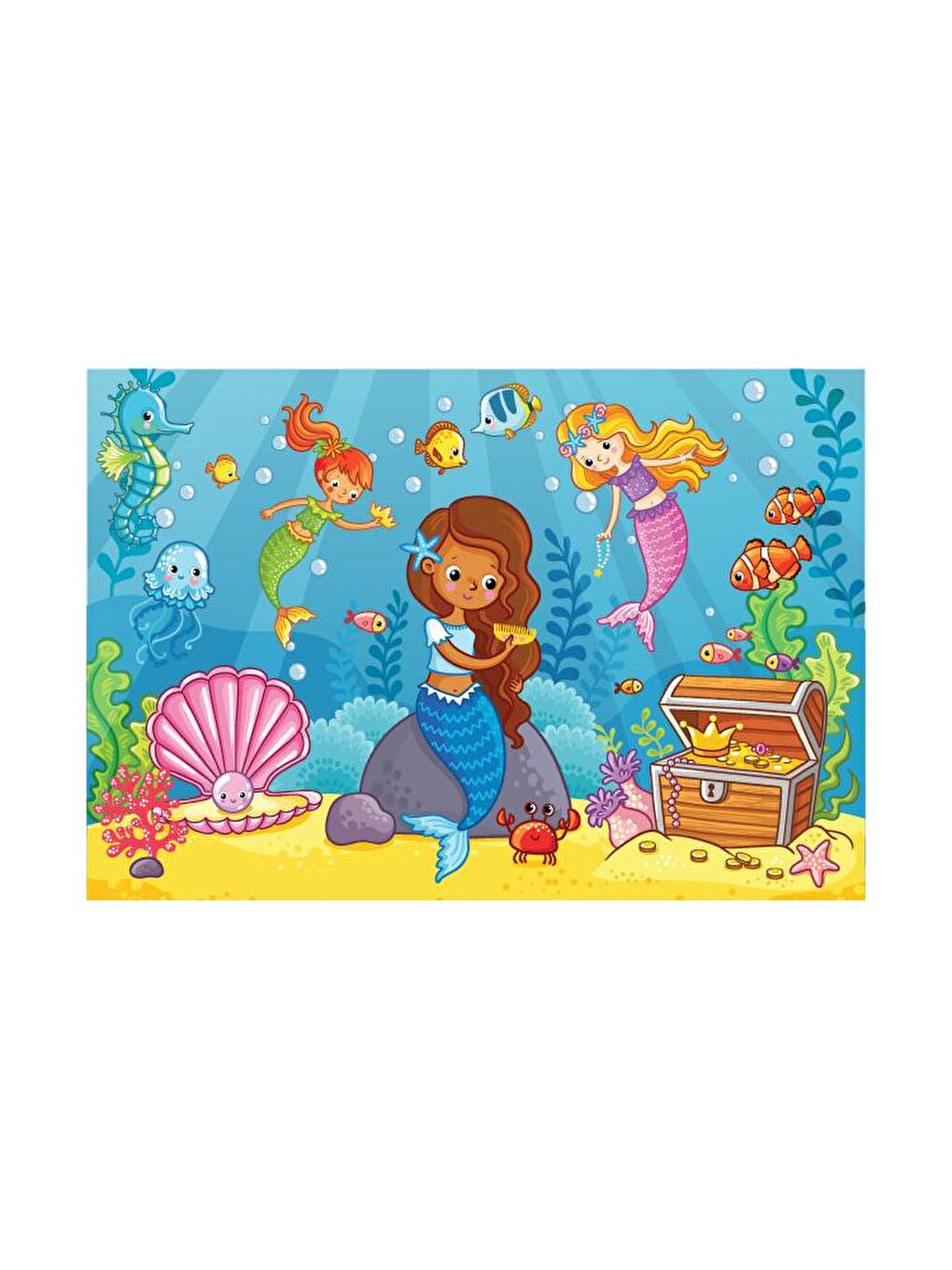 Blue Focus Karışık 50 Parça Puzzle - Deniz Kızı (Mermaid) - 2