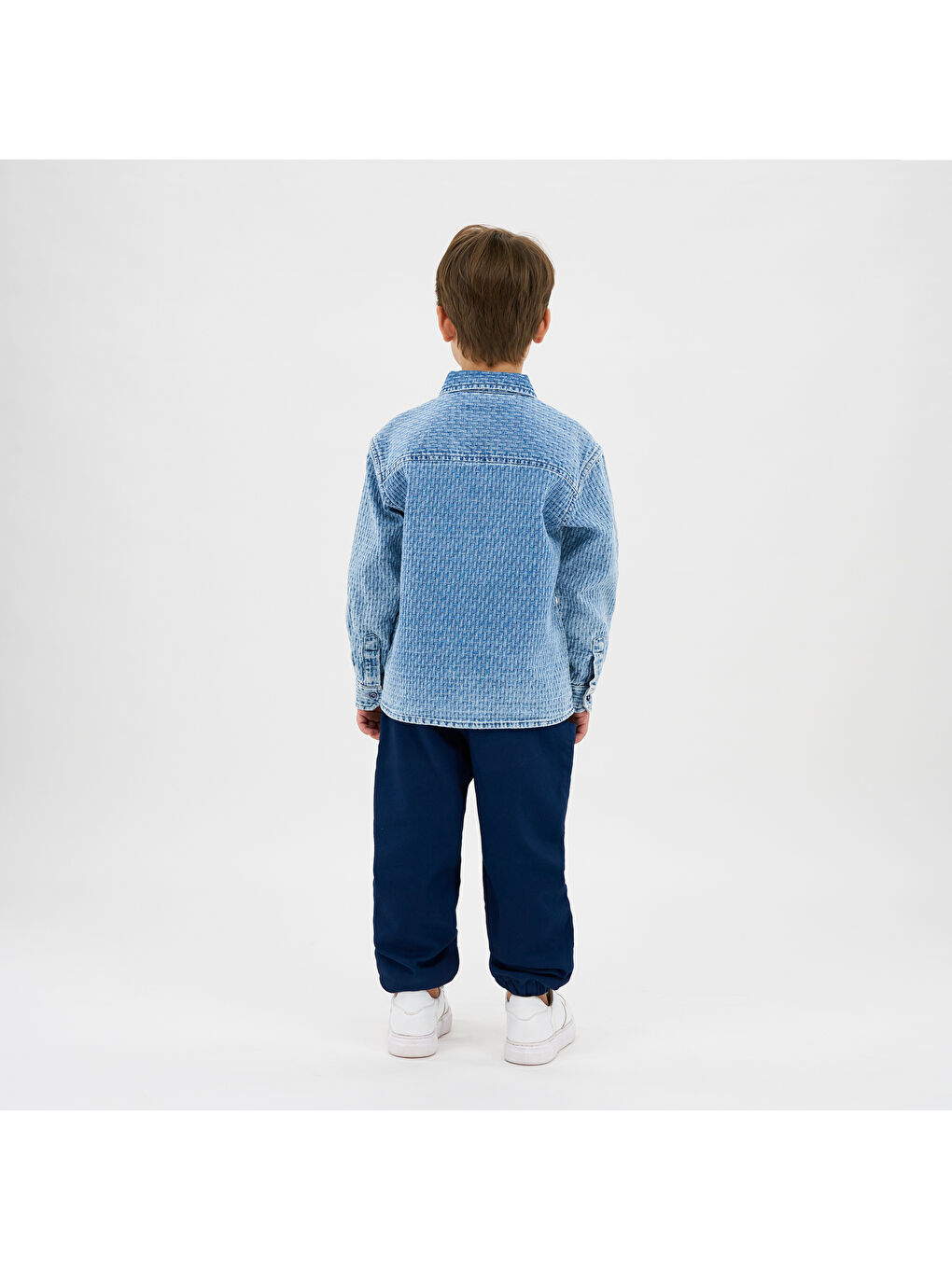 Lacivert Erkek Çocuk Düğmeli Pantolon-5