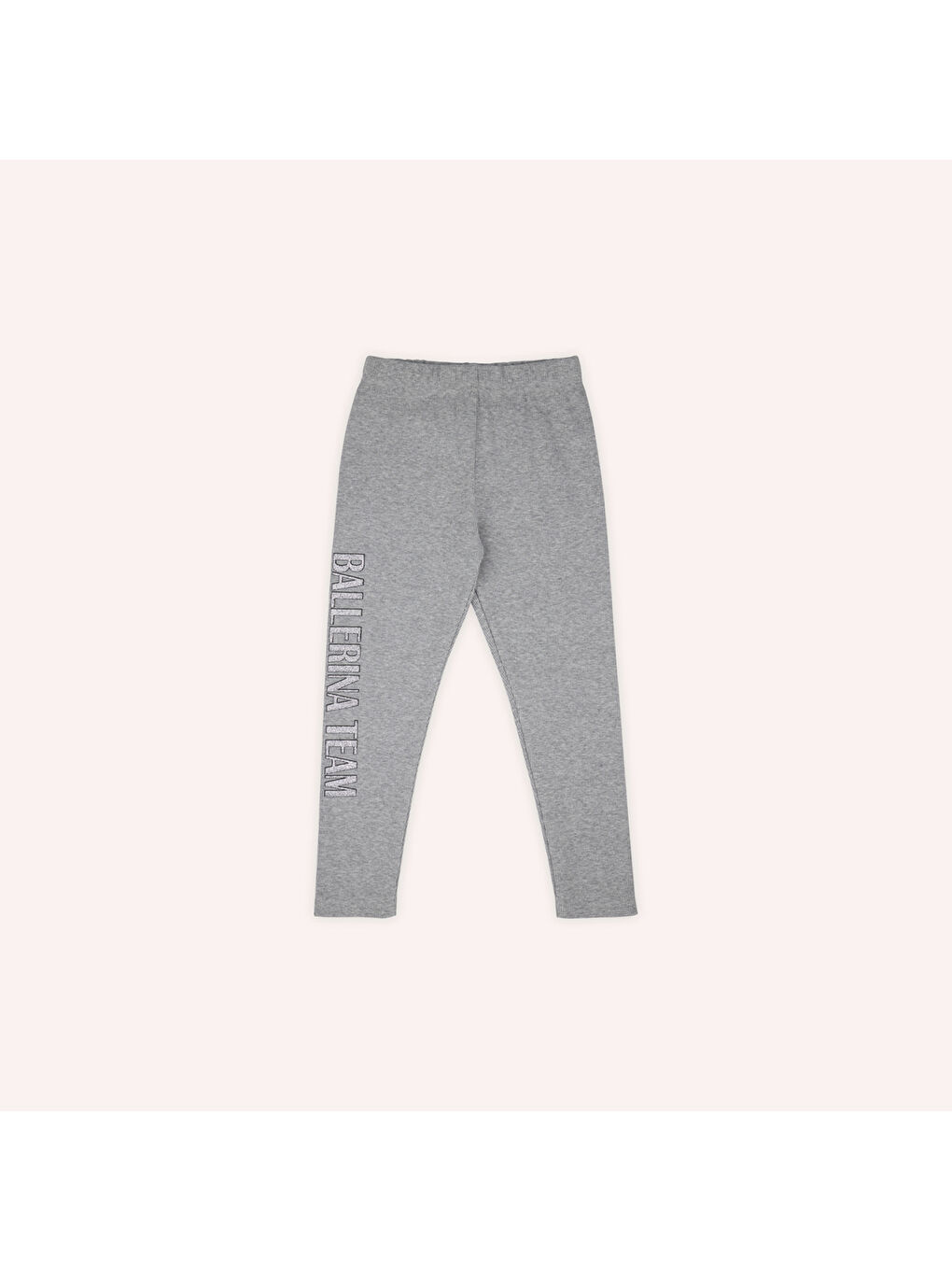 Gri Kız Çocuk Baskı Detaylı Tayt-1